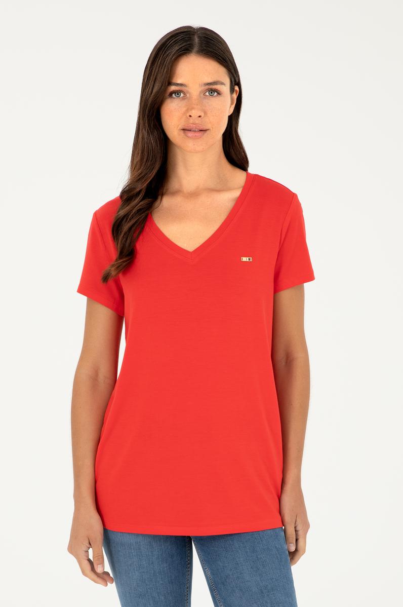 Kadın Kırmızı Basic Tişört