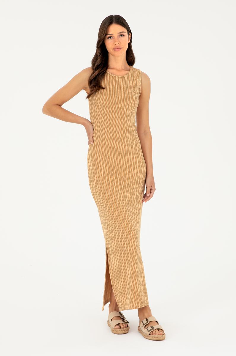 Kadın Safran Örme Elbise