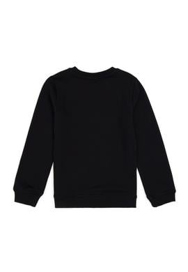 Erkek Çocuk Siyah Basic Bisiklet Yaka Sweatshirt - 50293474028