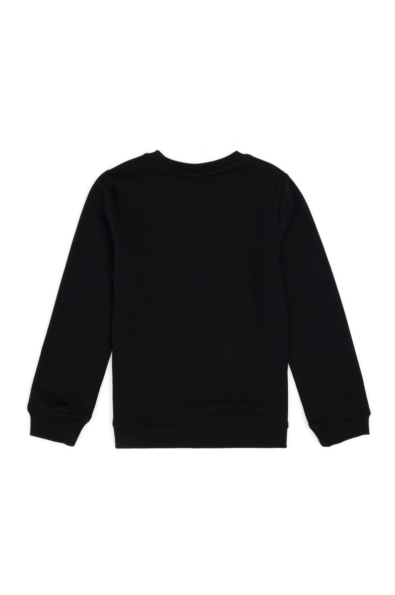 Erkek Çocuk Siyah Basic Bisiklet Yaka Sweatshirt