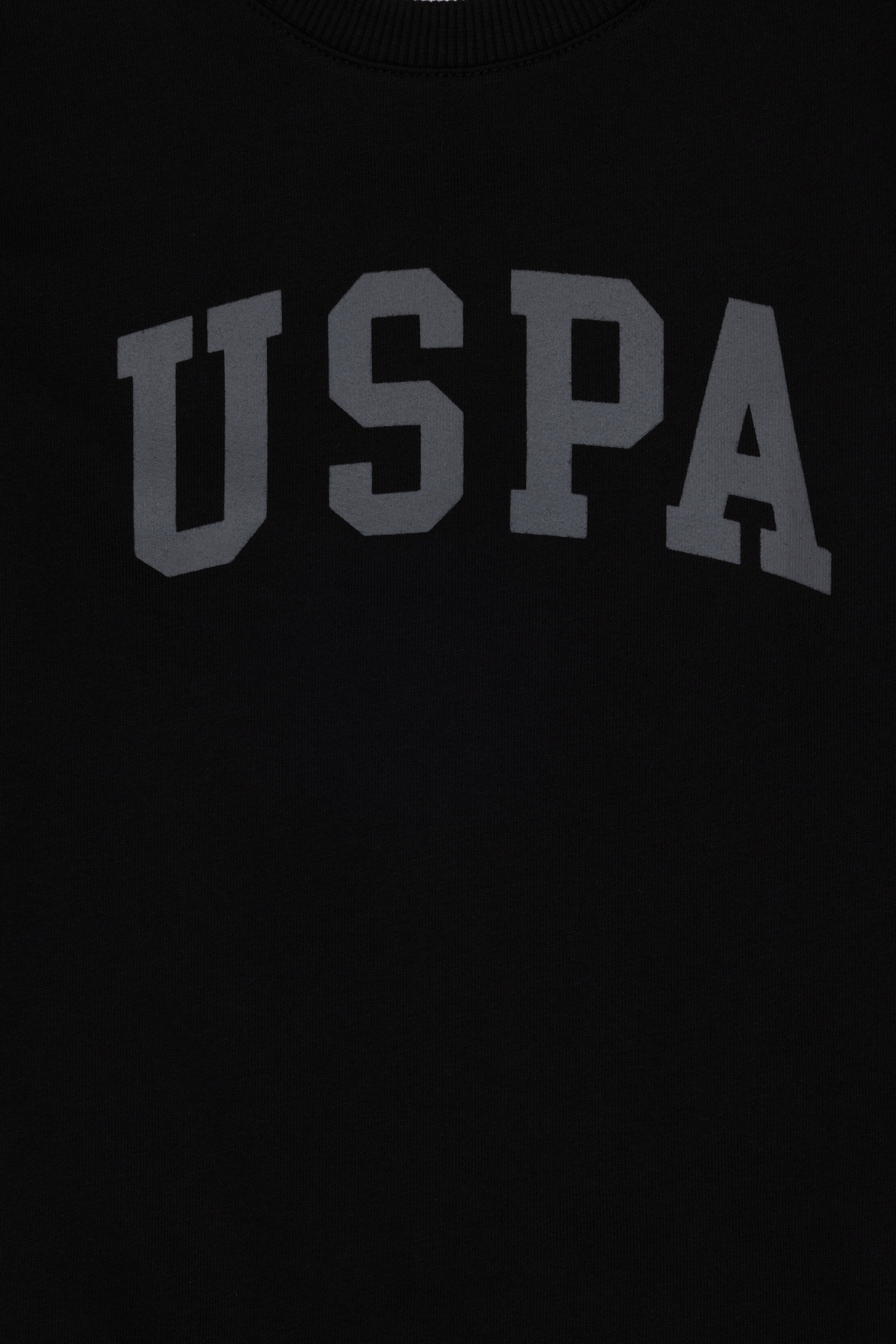 Erkek Çocuk Siyah Basic Bisiklet Yaka Sweatshirt - Image 3