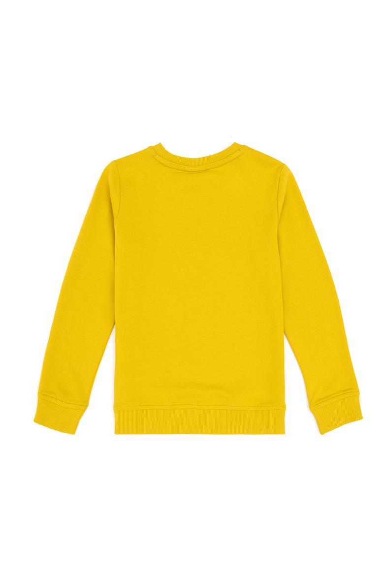 Erkek Çocuk Sarı Basic Bisiklet Yaka Sweatshirt - 50293474072