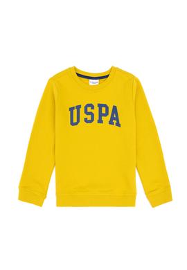 Erkek Çocuk Sarı Basic Bisiklet Yaka Sweatshirt - 50293474072