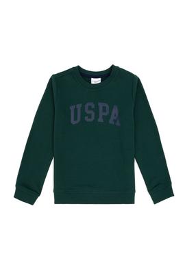 Erkek Çocuk Koyu Yeşil Basic Bisiklet Yaka Tişört - 50293474123