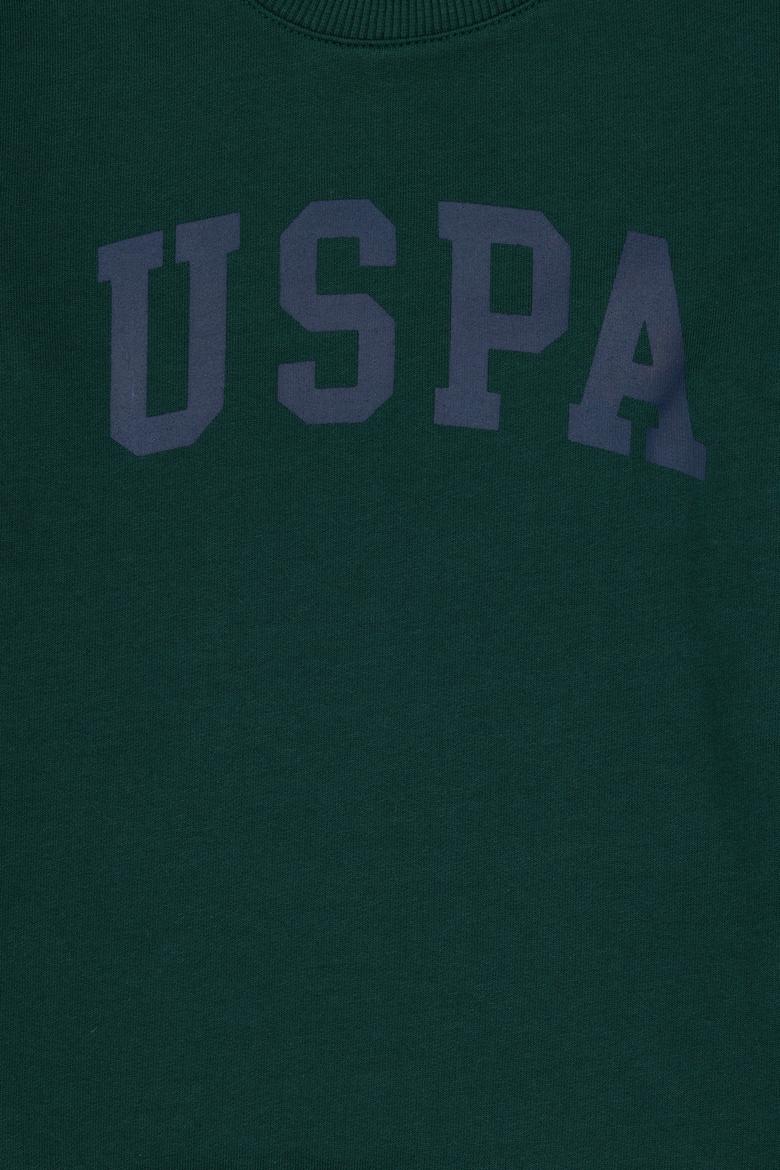 Erkek Çocuk Koyu Yeşil Basic Bisiklet Yaka Tişört - 50293474123