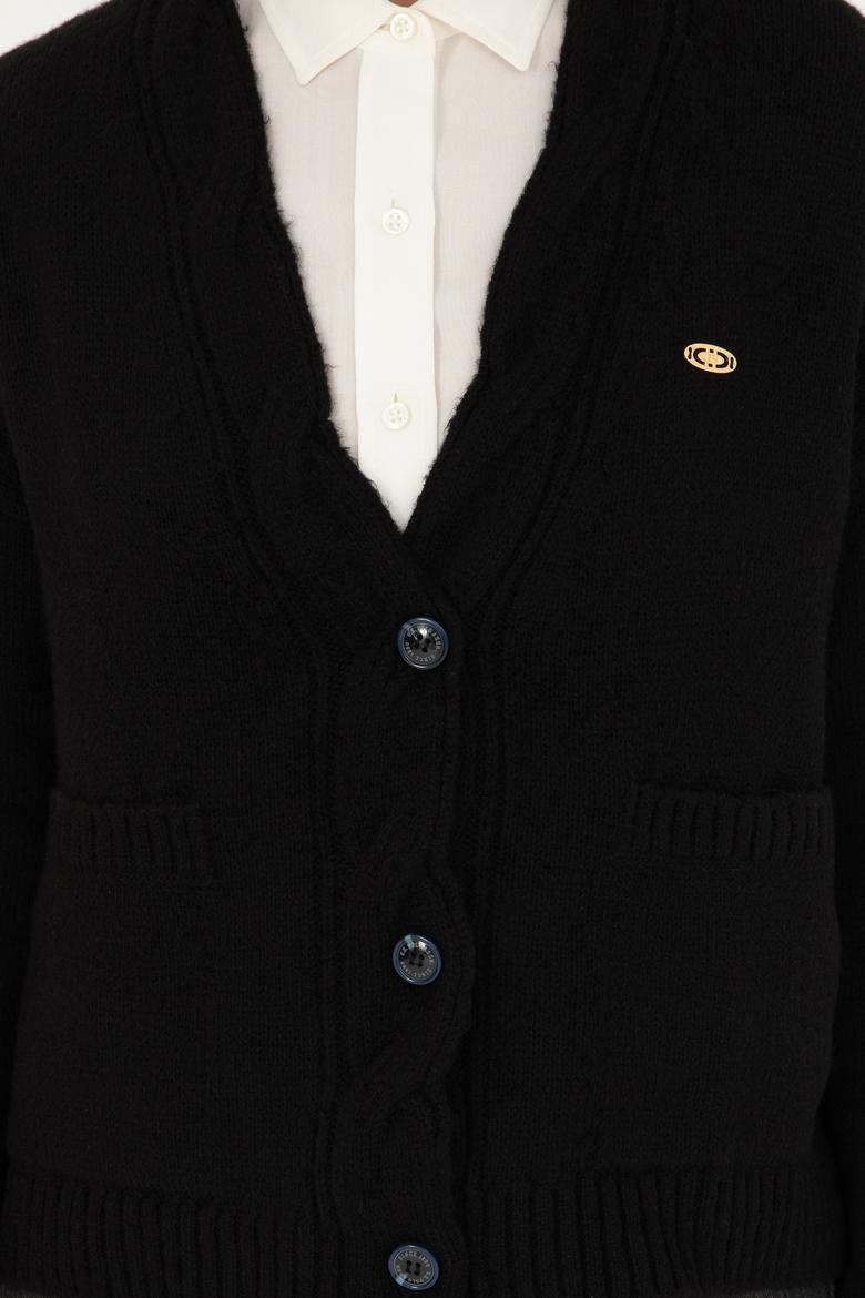 Kadın Lacivert Triko Hırka - 50253652004