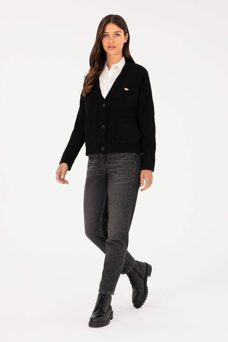 Kadın Lacivert Triko Hırka - 50253652004