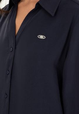 Kadın Lacivert Uzun Kollu Gömlek - 50271829006