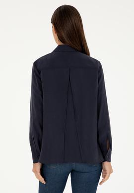 Kadın Lacivert Uzun Kollu Gömlek - 50271829006