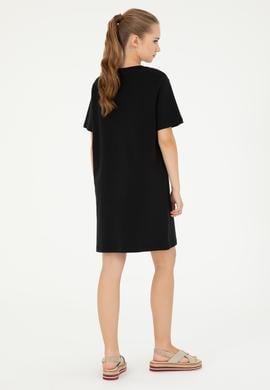 Kadın Siyah Örme Elbise - 50289208012