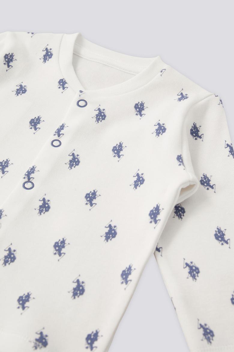 Erkek Bebek Patikli Baskılı 3'lü Tulum - 50302012001