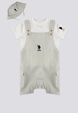 Erkek Bebek Kısa Kol Şapkalı 3'lü Takım - 50303393002