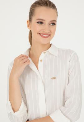 Kadın Ekru Mini Boy Dokuma Elbise - 50288559002