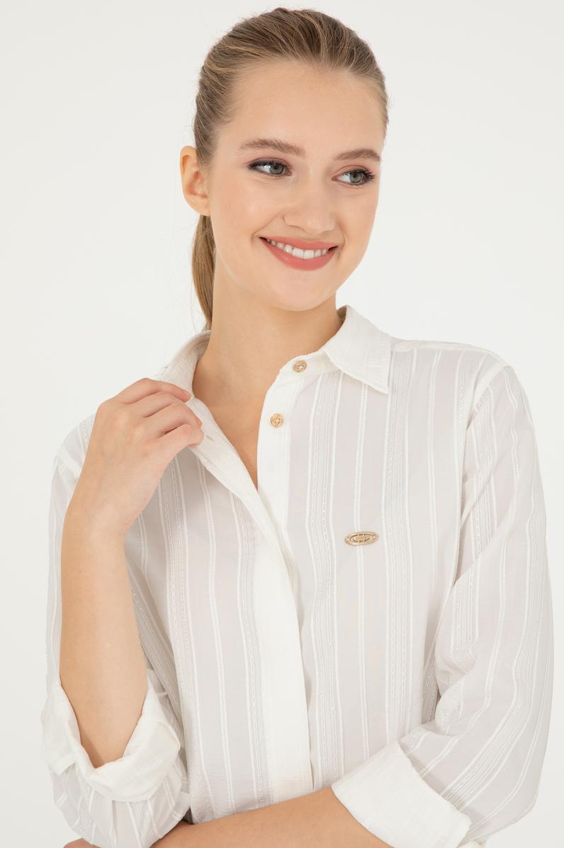 Kadın Ekru Mini Boy Dokuma Elbise