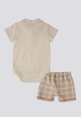 Erkek Bebek Bej Tulumlu 2'li Takım - 50301994001