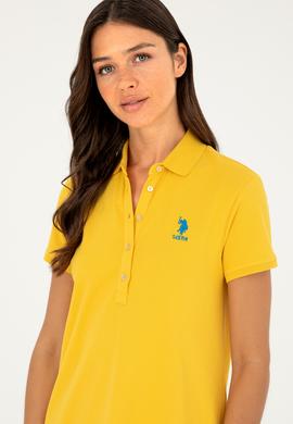 Kadın Safran Polo Yaka Mini Boy Örme Elbise - 50280038078