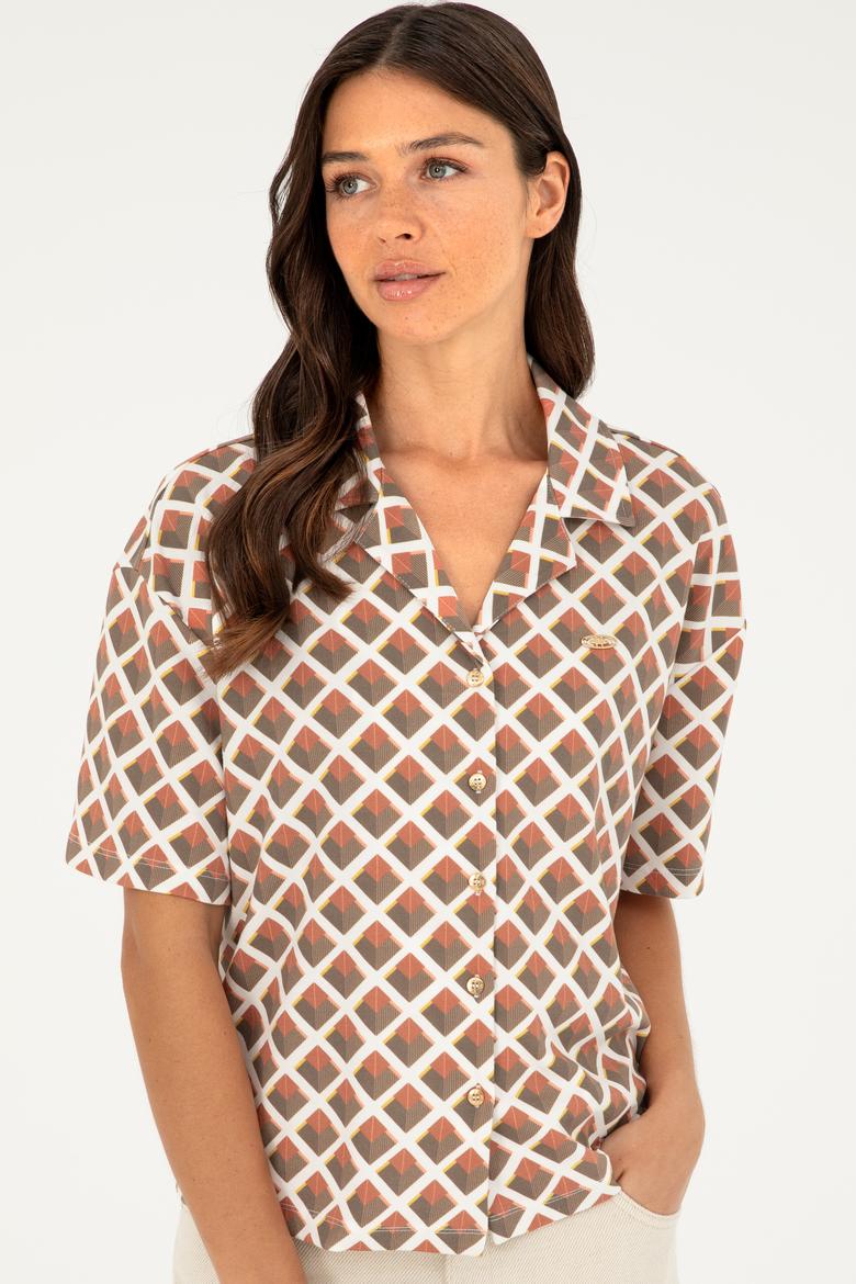 Kadın Haki Örme Gömlek - 50281784005