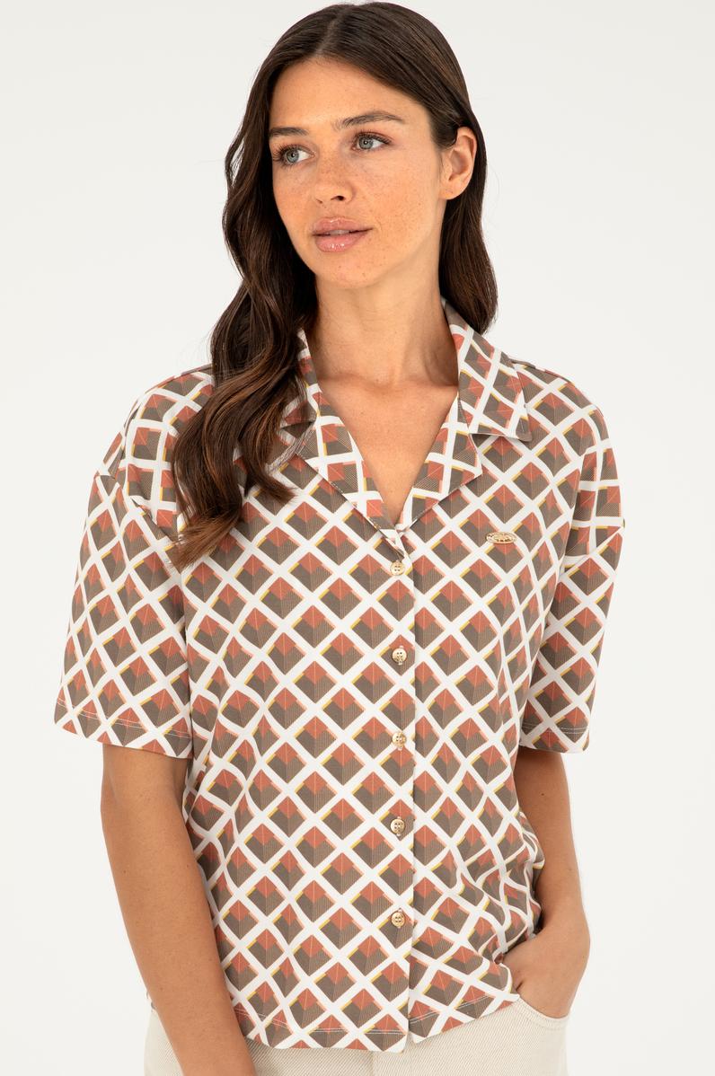 Kadın Haki Örme Gömlek