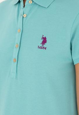 Kadın Mint Polo Yaka Mini Boy Örme Elbise - 50280038039