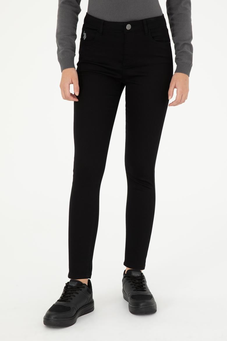 Kadın Siyah Kanvas Pantolon - 50290854009