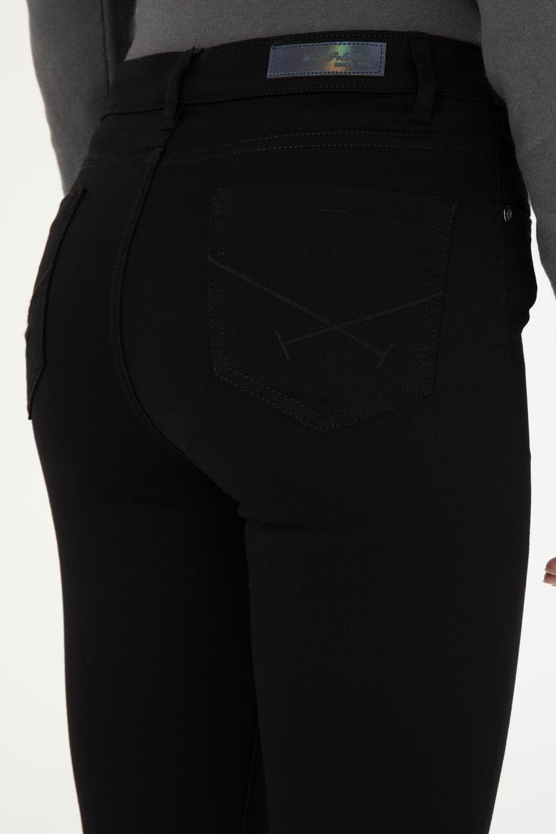 Kadın Siyah Kanvas Pantolon - 50290854009