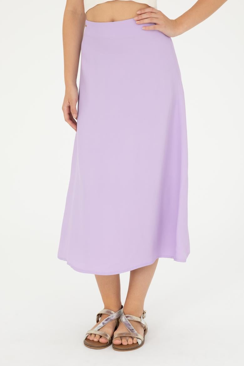 Kadın Lila Dokuma Etek - 50282399004