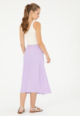 Kadın Lila Dokuma Etek - 50282399004