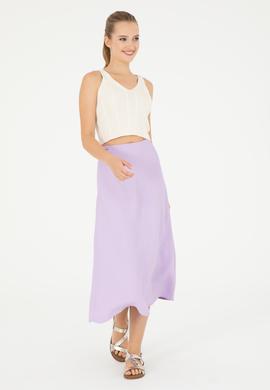 Kadın Lila Dokuma Etek - 50282399004