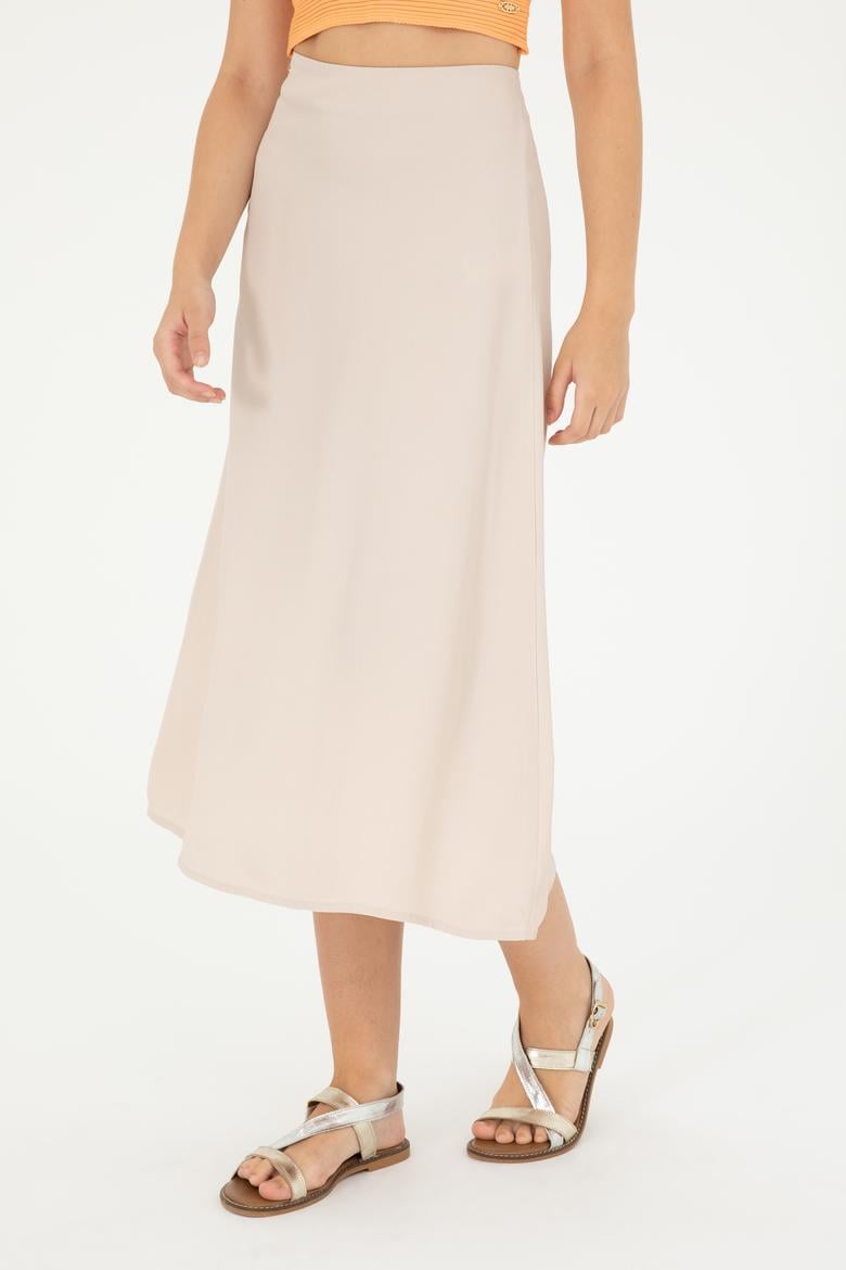 Kadın Taş Midi Boy Dokuma Etek - 50282399013