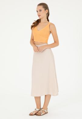 Kadın Taş Midi Boy Dokuma Etek - 50282399013