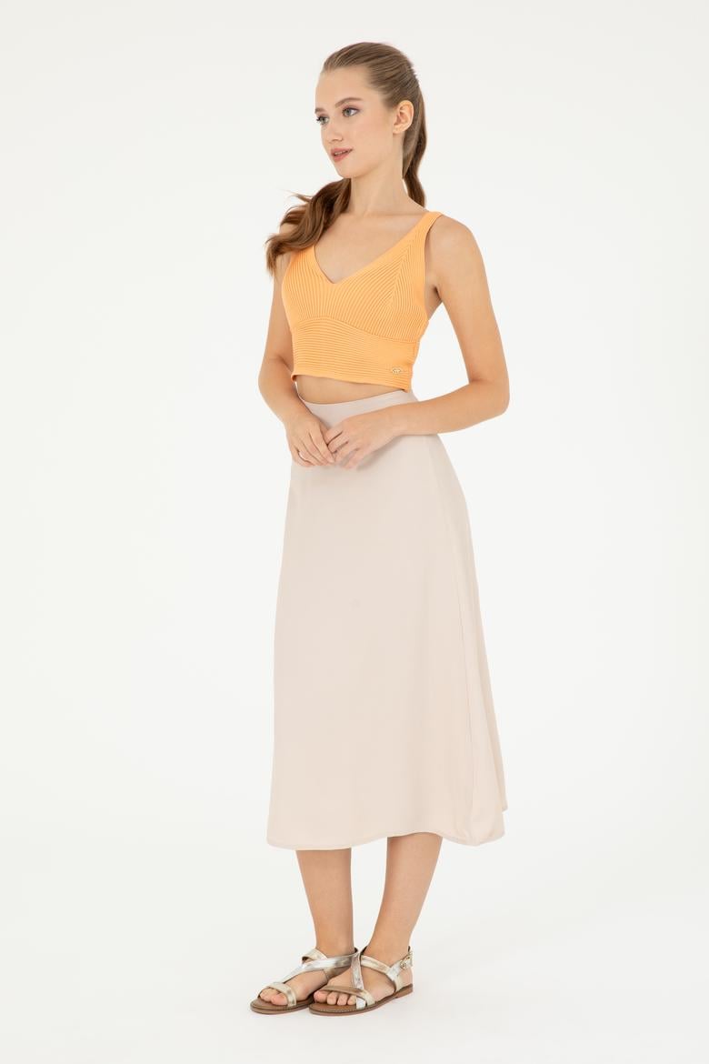 Kadın Taş Midi Boy Dokuma Etek - 50282399013