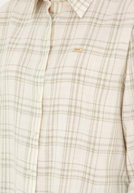 Kadın Açık Haki Uzun Kollu Gömlek - 50280961003