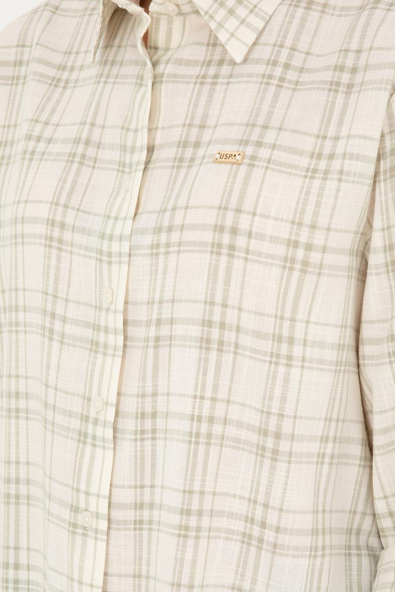 Kadın Açık Haki Uzun Kollu Gömlek - 50280961003