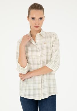 Kadın Açık Haki Uzun Kollu Gömlek - 50280961003