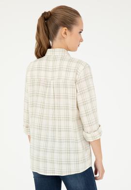 Kadın Açık Haki Uzun Kollu Gömlek - 50280961003