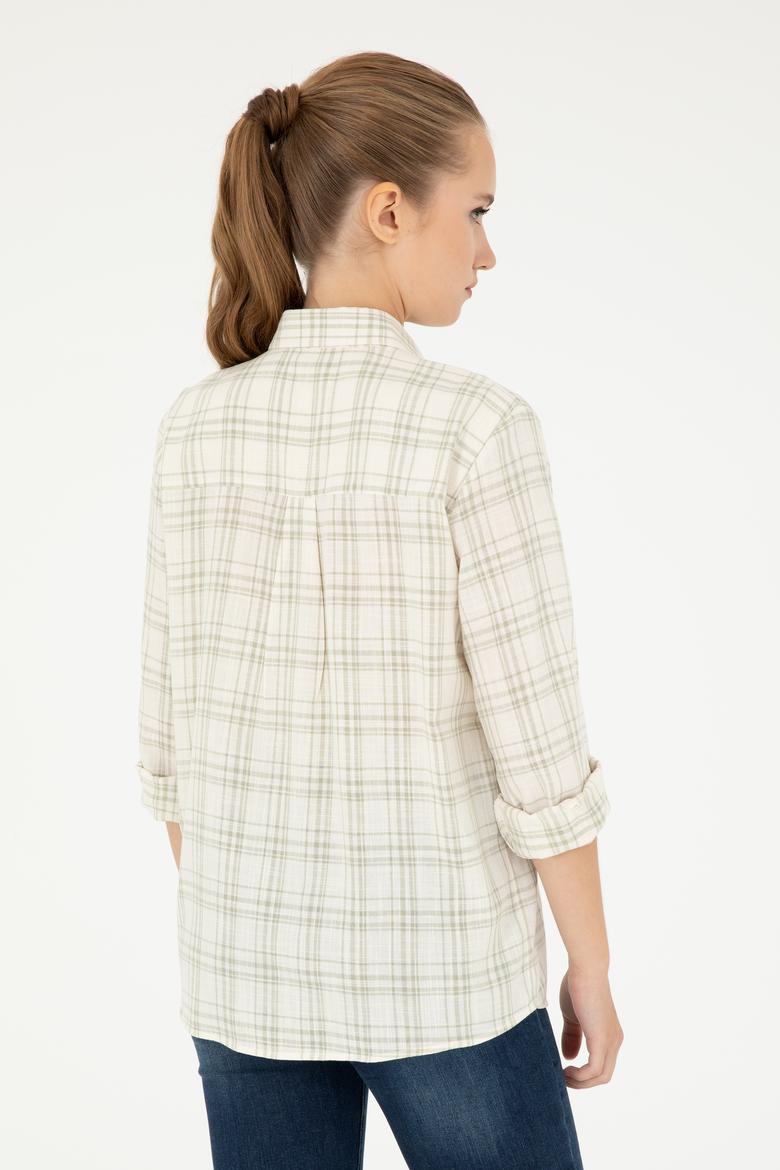 Kadın Açık Haki Uzun Kollu Gömlek - 50280961003