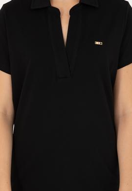 Kadın Siyah Basic Tişört - 50285853017