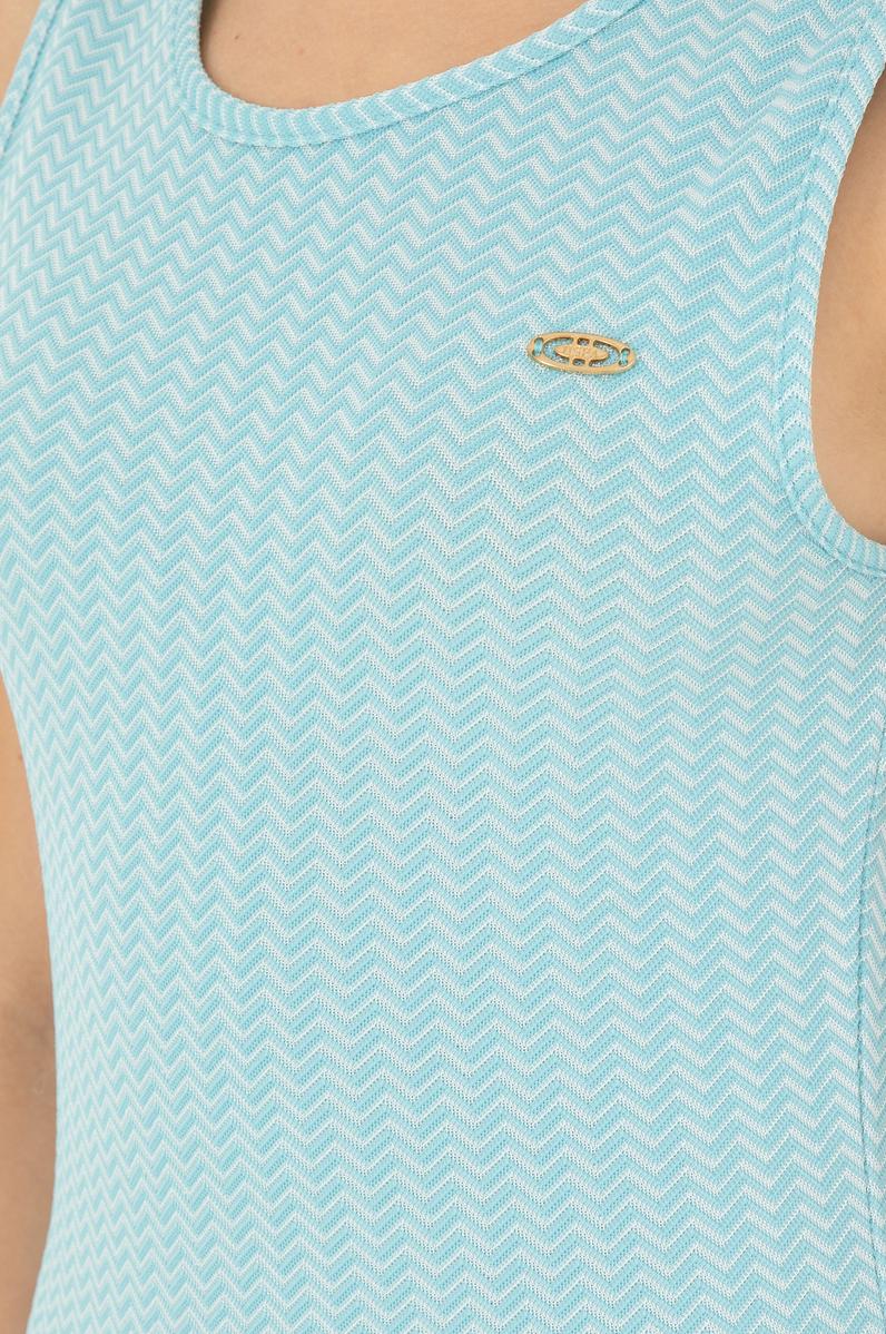 Kadın Mint Bisiklet Yaka Örme Elbise