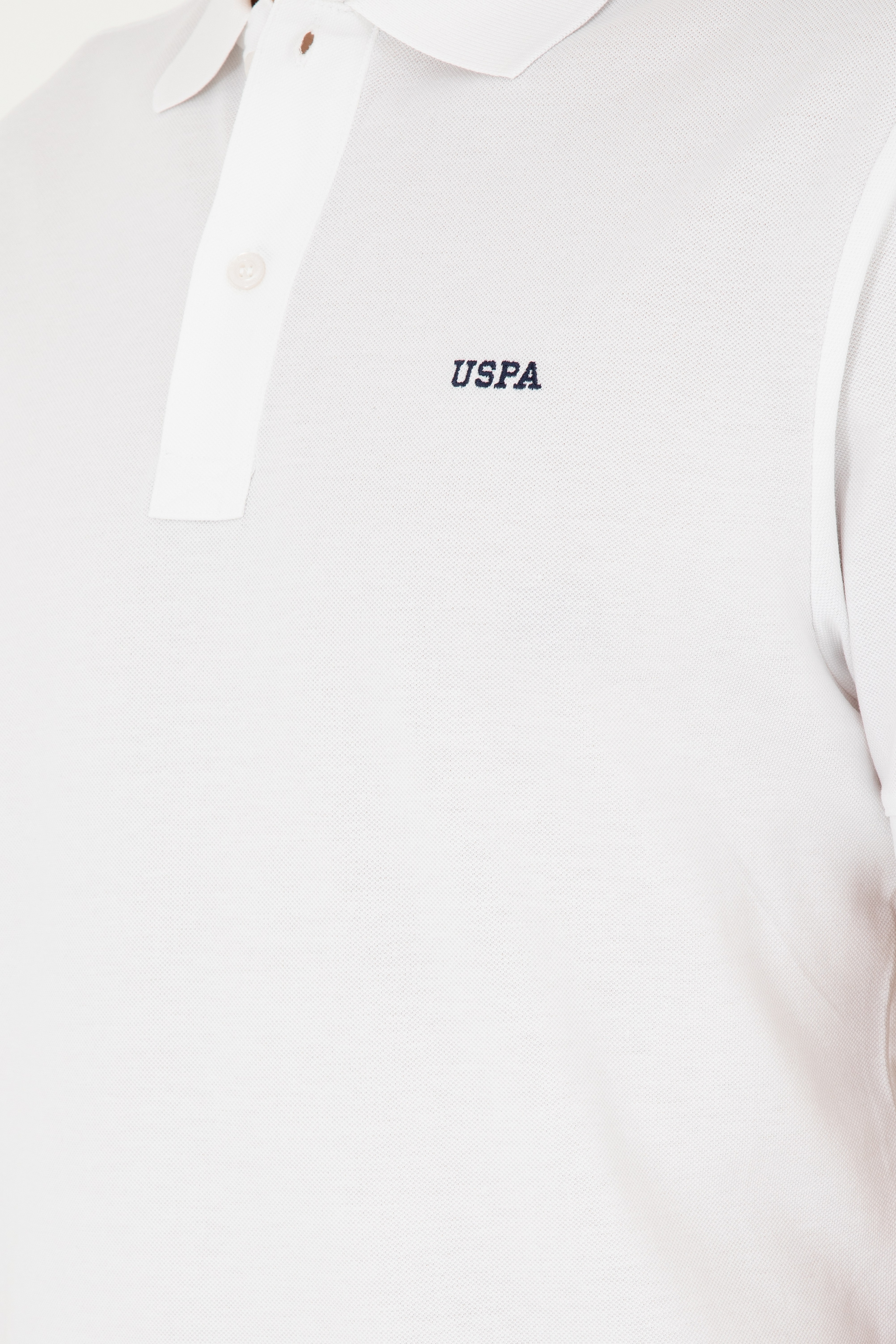 Erkek Regular Fit Polo Yaka Beyaz Basic Tişört - Image 7