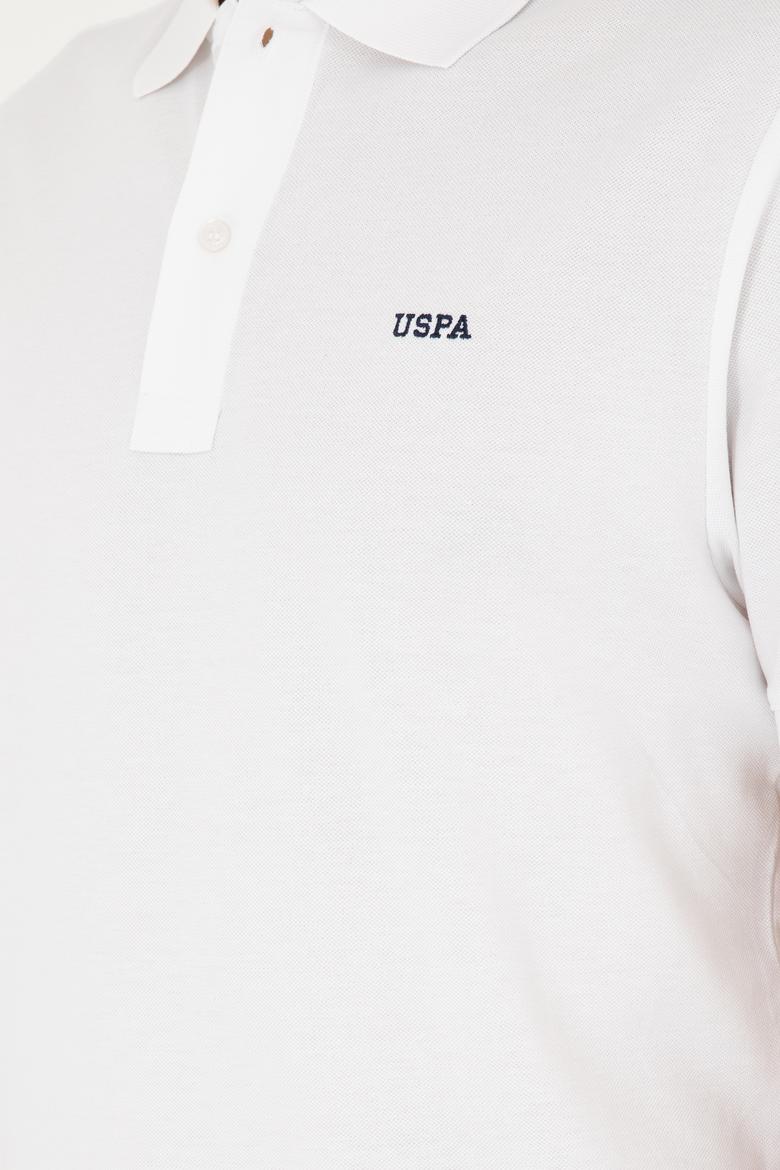 Erkek Regular Fit Polo Yaka Beyaz Basic Tişört - 50284641001