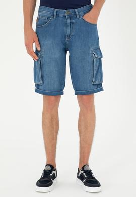 Erkek Açık Mavi Jean Şort - 50288959009