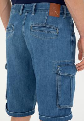 Erkek Açık Mavi Jean Şort - 50288959009