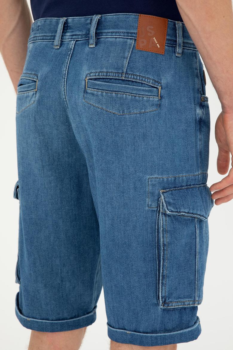 Erkek Açık Mavi Jean Şort - 50288959009