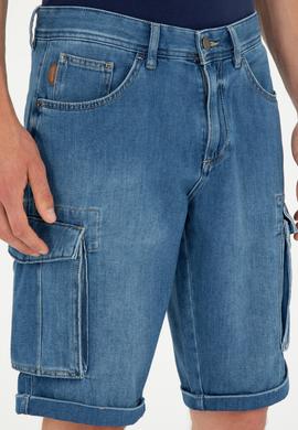 Erkek Açık Mavi Jean Şort - 50288959009