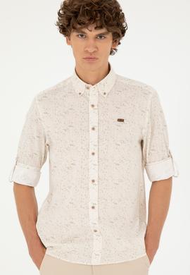 Erkek Haki Uzun Kollu Gömlek - 50288660016