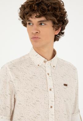 Erkek Haki Uzun Kollu Gömlek - 50288660016