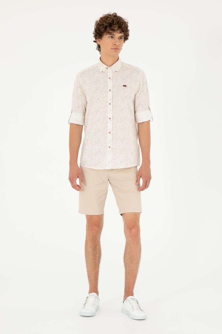 Erkek Haki Uzun Kollu Gömlek - 50288660016