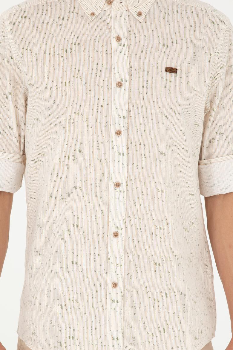 Erkek Haki Uzun Kollu Gömlek - 50288660016