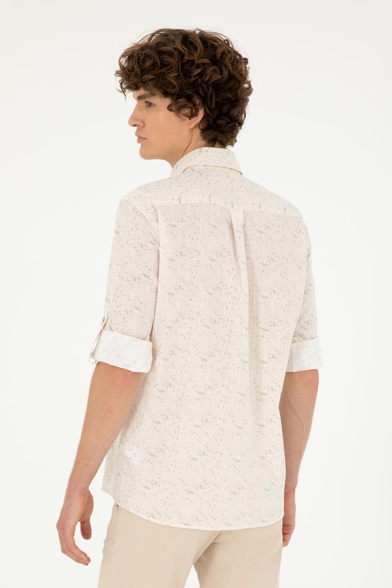 Erkek Haki Uzun Kollu Gömlek - 50288660016