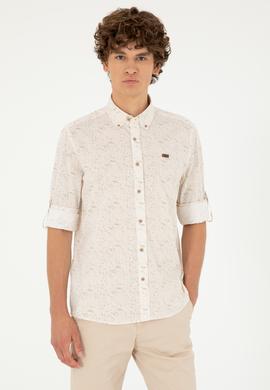 Erkek Haki Uzun Kollu Gömlek - 50288660016